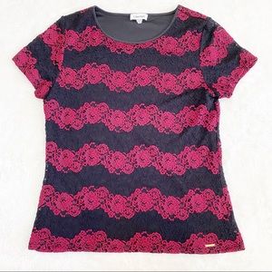🌹Calvin Klein Floral Lace Top
